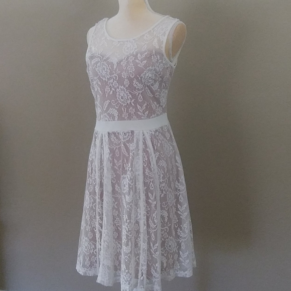 chinese dress ladies Women's Dresses Monte Carlo Strapless Ruffle Dress Lace White XL by Selfie Leslie